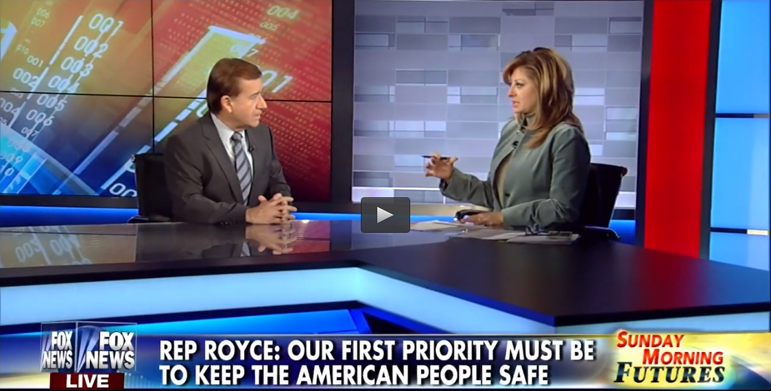 Chairman Royce Discusses ISIS on FOX s Sunday Morning Futures